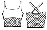 Double strap with mesh